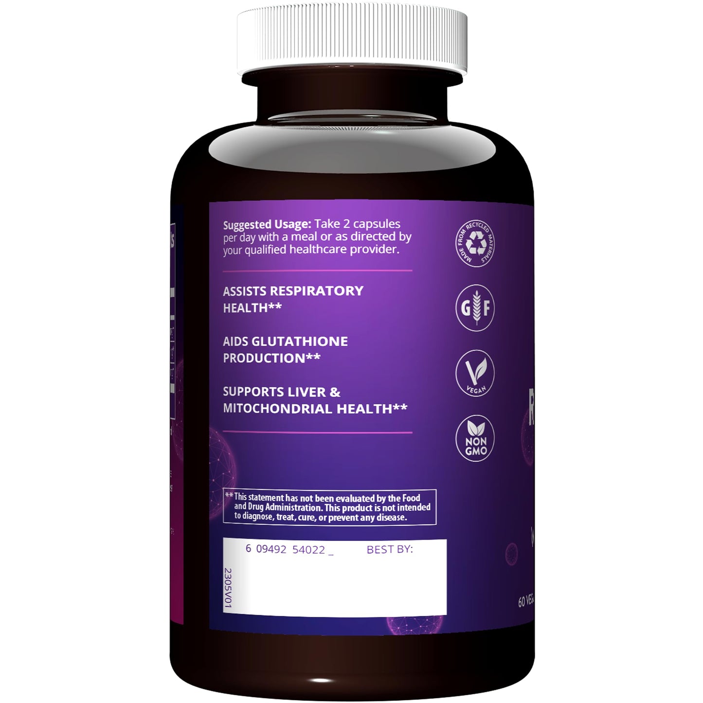 MRM Respiratory Health with Quercetin + NAC Capsules, 60 Count