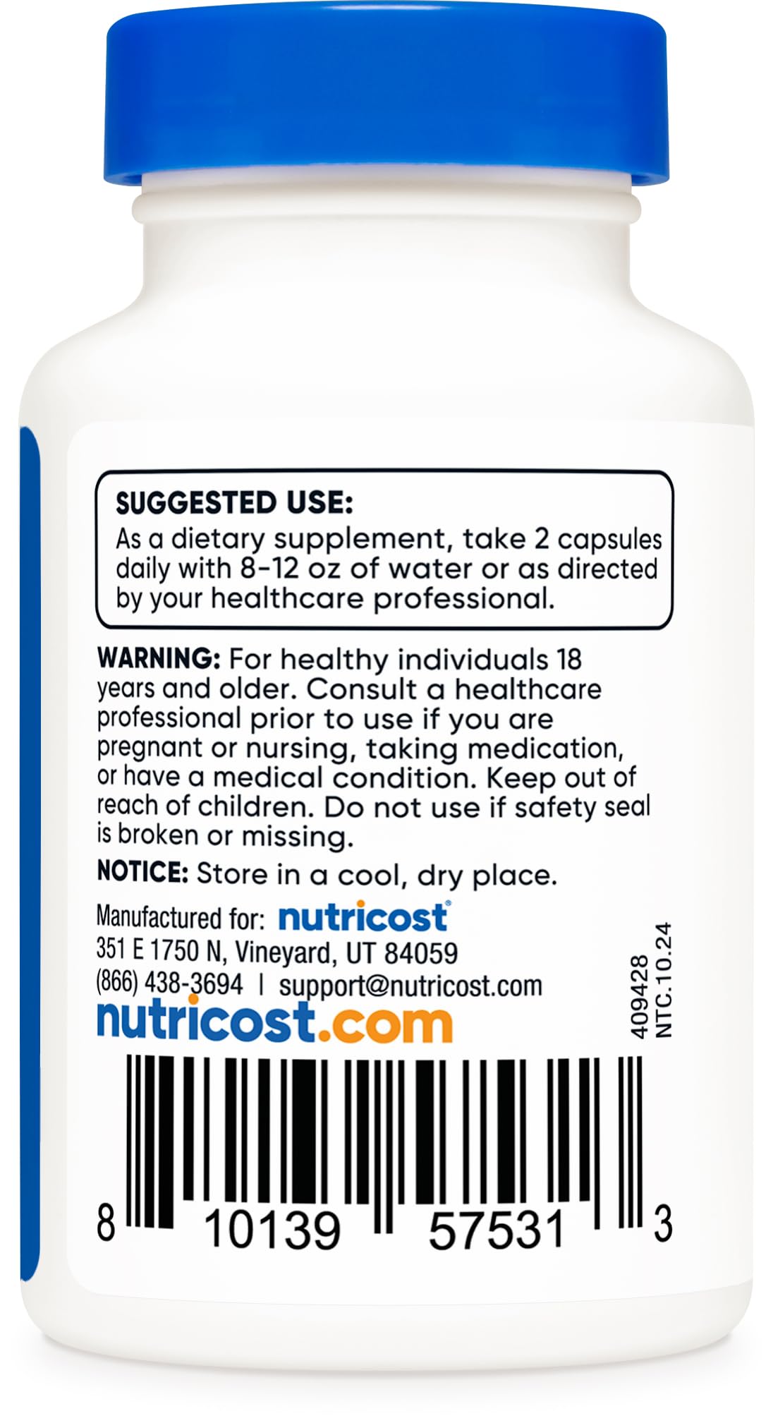 Nutricost Uridine Monophosphate (UMP) Capsules, 60 Count