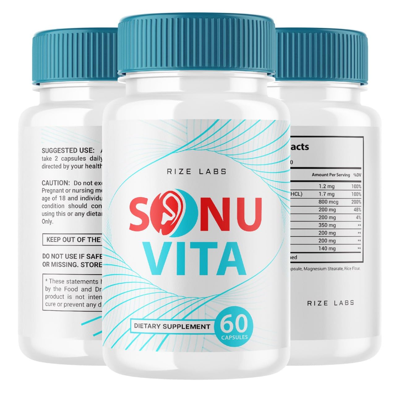 Rize Labs Sonu Vita Dietary Supplement Capsules, 60 Count