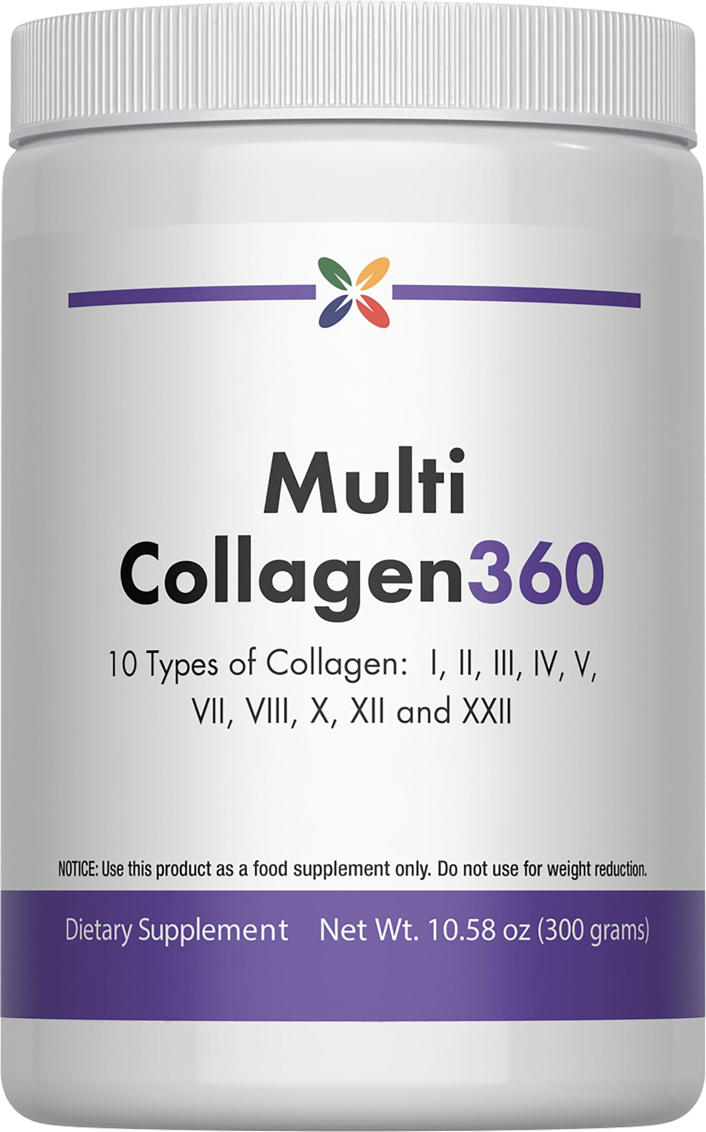 Stop Aging Now Multi Collagen Peptides Powder 10.58 Ounce
