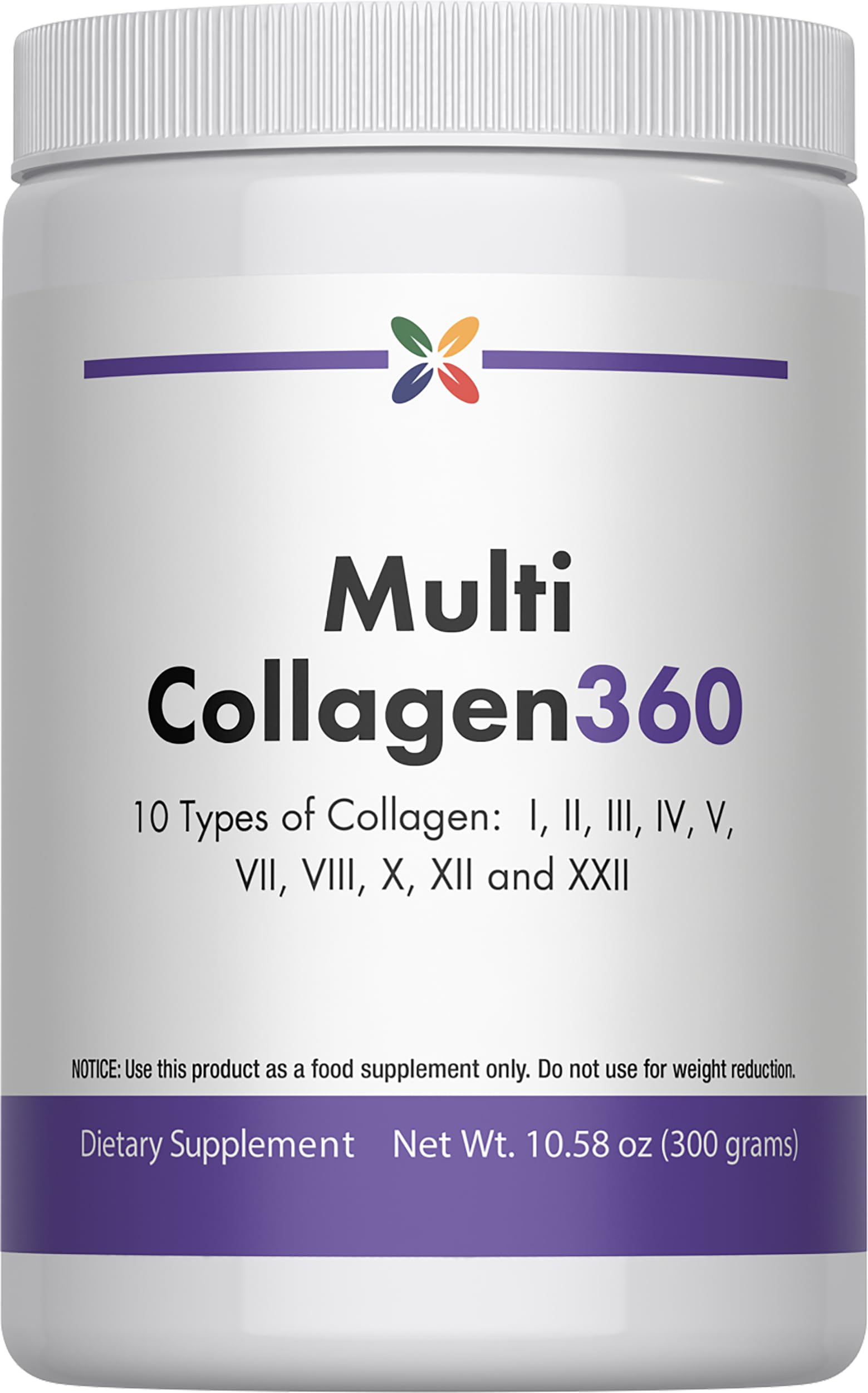 Stop Aging Now Multi Collagen Peptides Powder 10.58 Ounce
