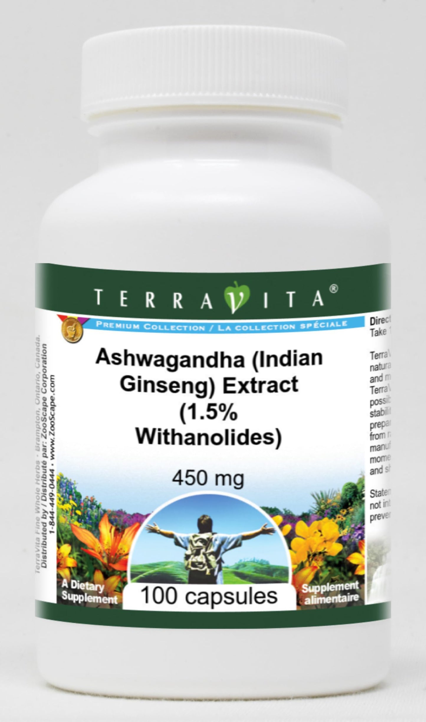 Terravita Ashwagandha Extract 450 mg Capsule, 100 Capsules