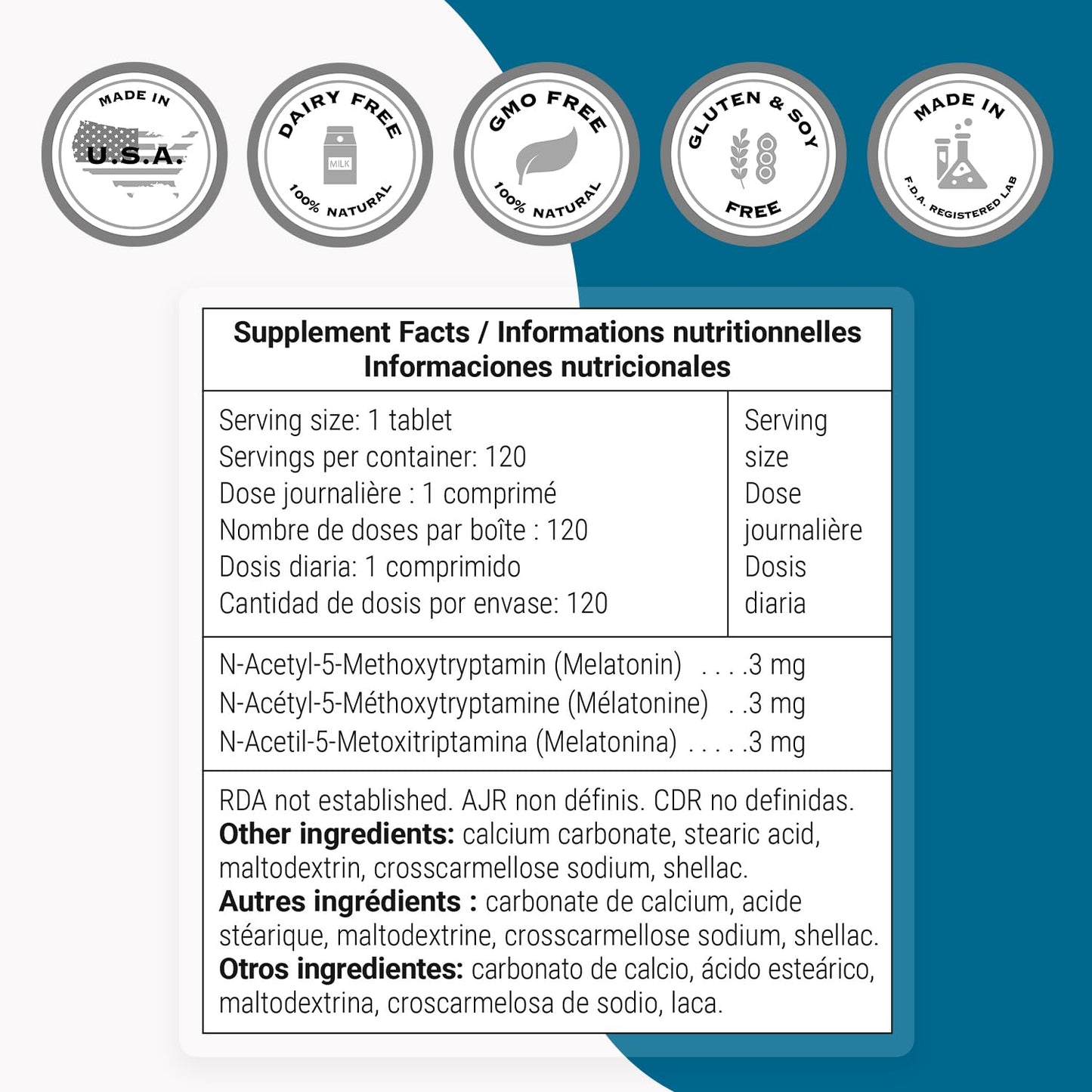 Supersmart Melatonin 3mg Fast Dissolve Tablets, 150 Tablets