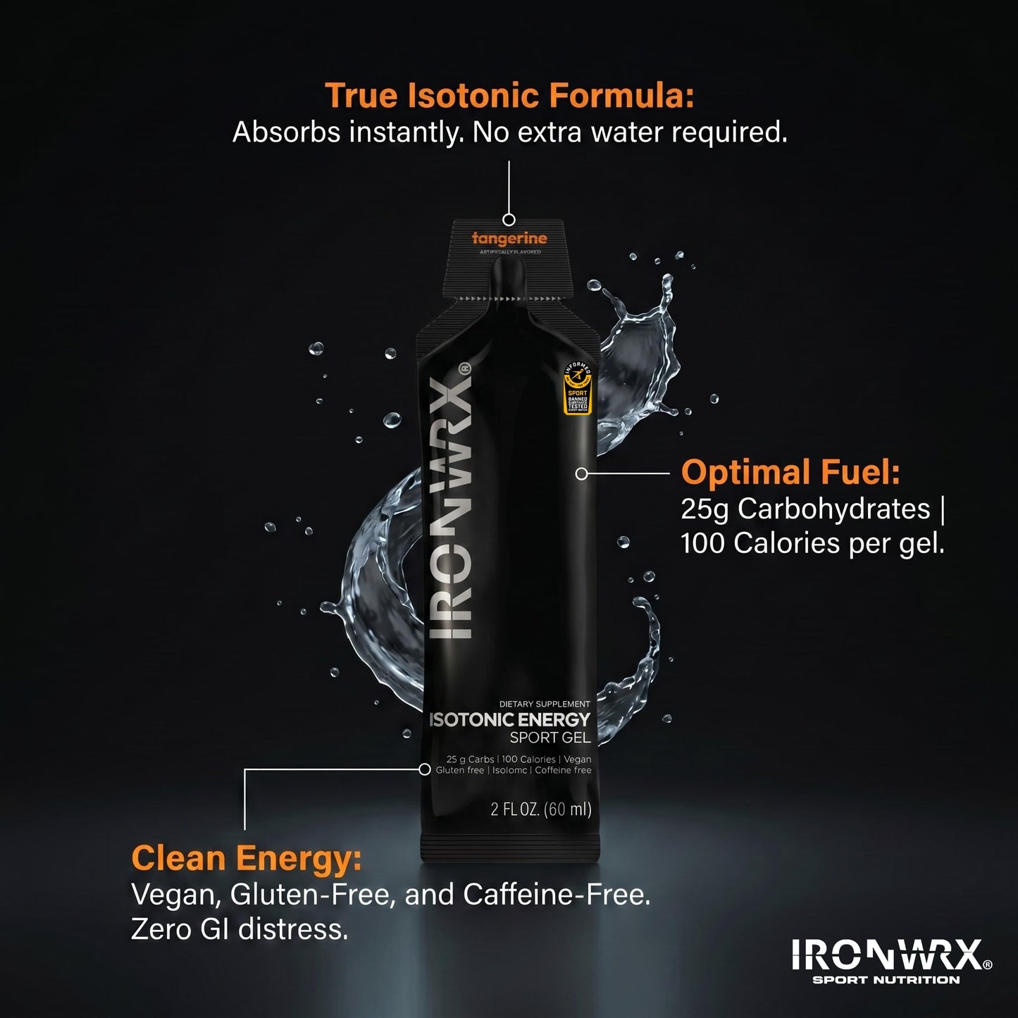 IRONWRX Isotonic Energy Gels 12 Pack