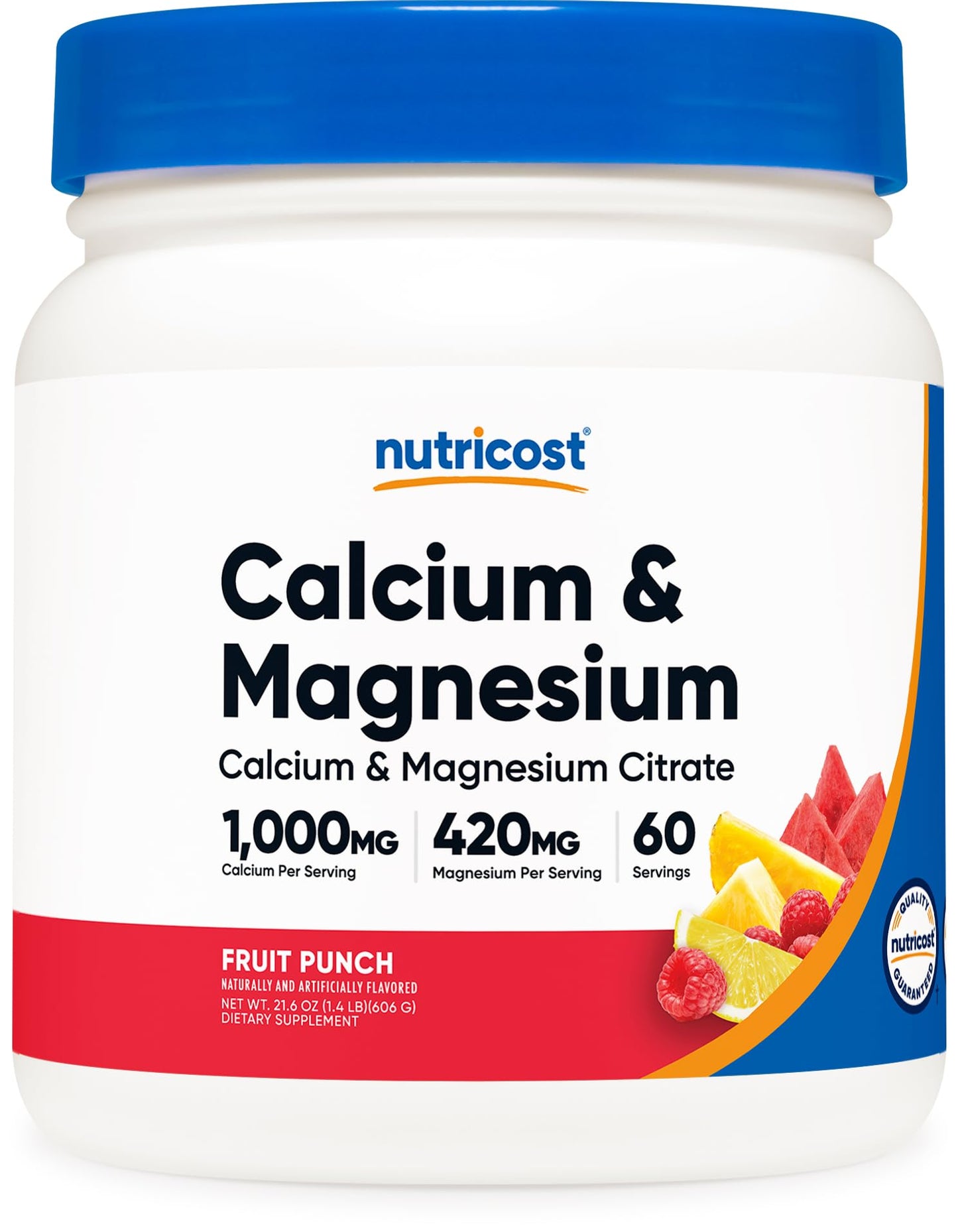 Nutricost Calcium Magnesium Powder 21.6 Ounce