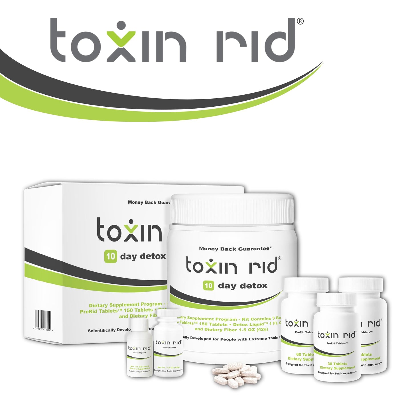 Toxin Rid 10 Day Detox Kit Tablets, 150 Vegan Tablets