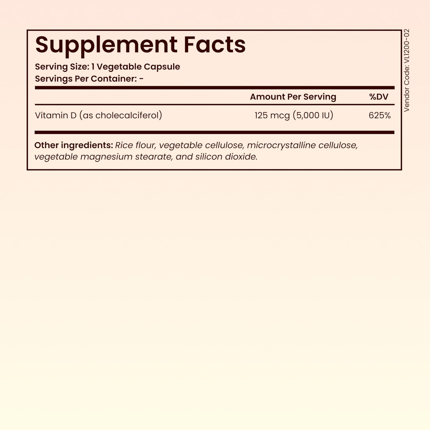 MadNutra Vitamin D3 5000 IU Capsules, 90 Count