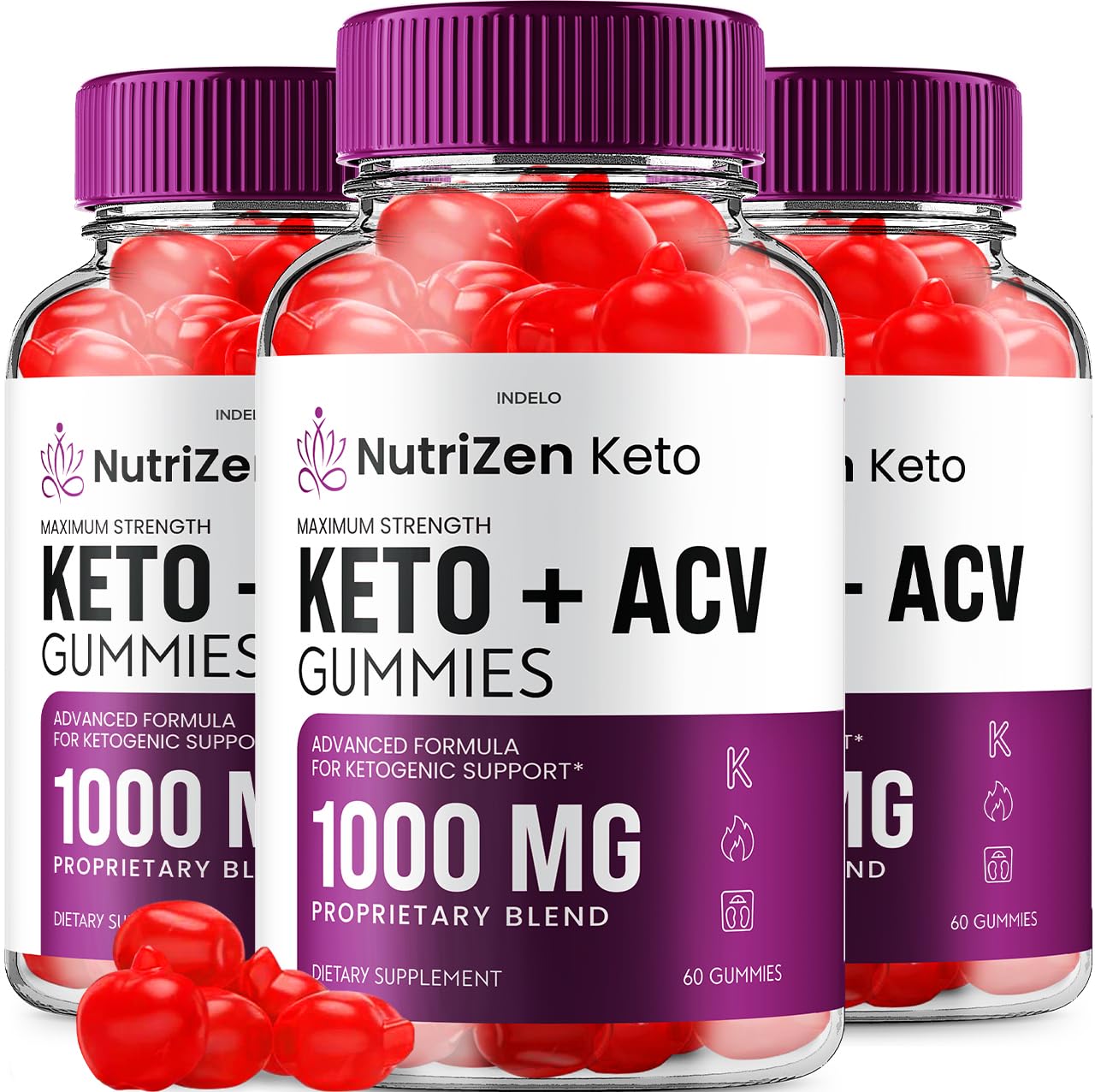 Indelo NutriZen Keto ACV Gummies, 180