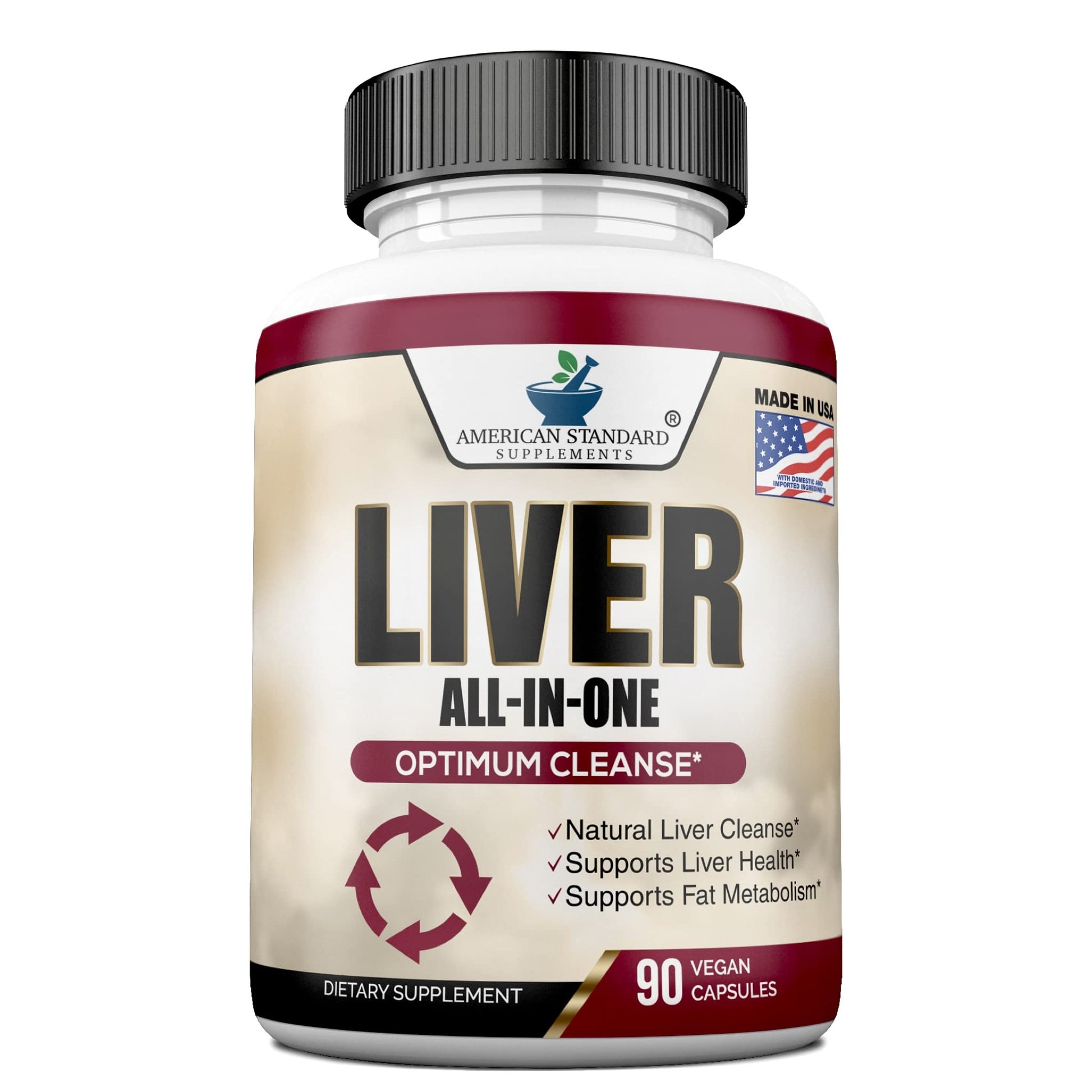 American Standard Supplements Liver Cleanse & Detox Liver Support Capsules 90 Count