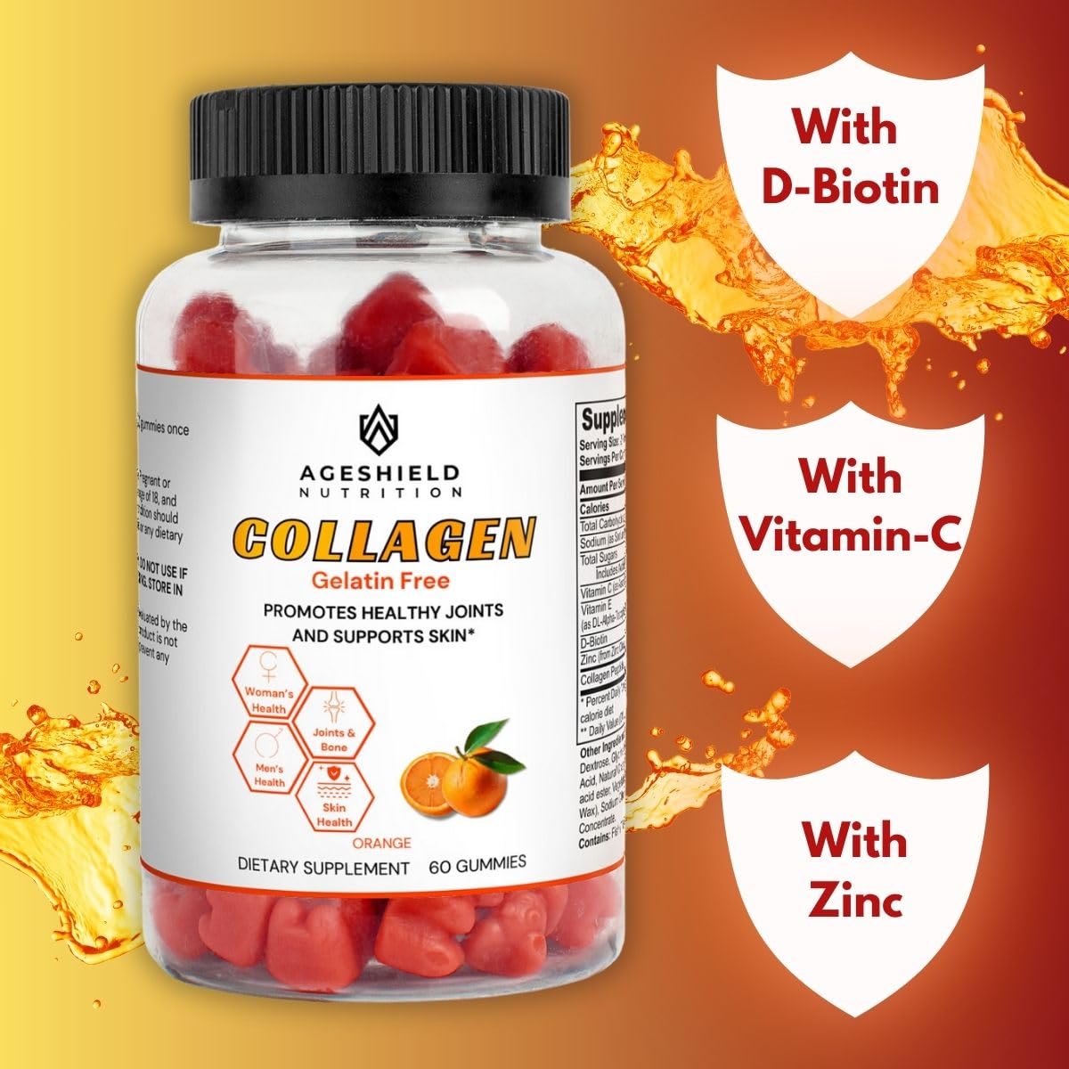 AgeShield Nutrition Elite Collagen Gummies 60 Count