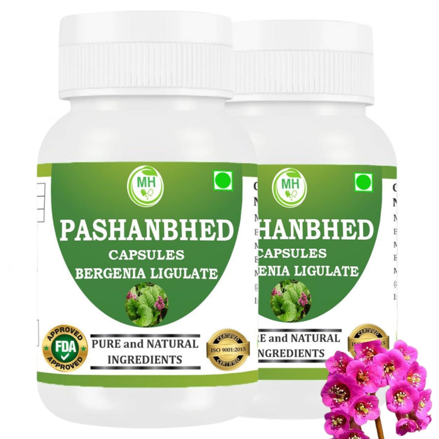 Morsan Healthcare Pashanabheda (Bergenia ligulata) Powder Capsule, 120 Veg Capsules