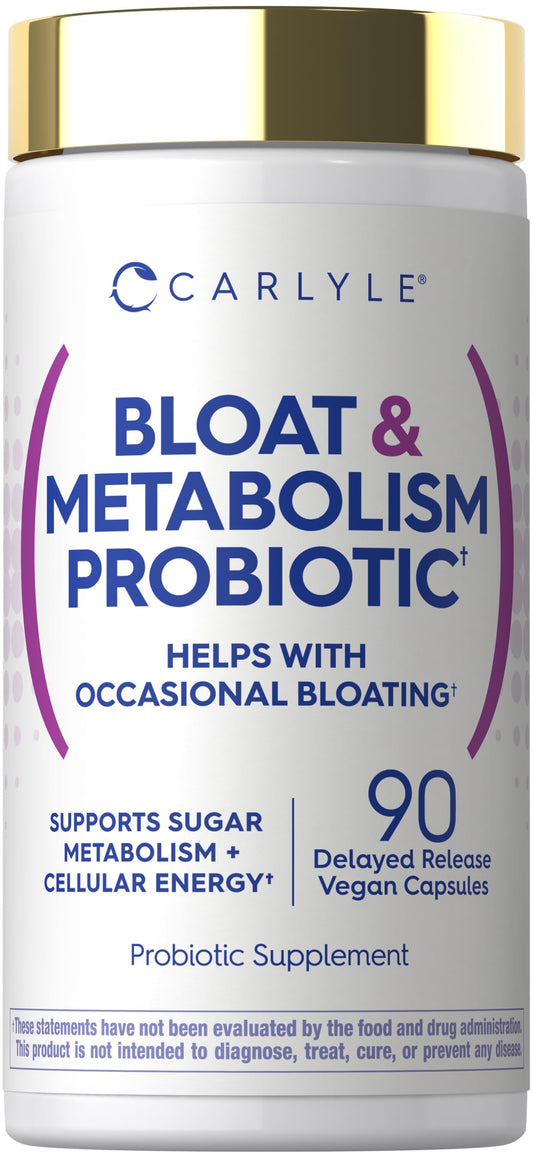Carlyle Bloat and Metabolism Probiotic Capsules 90 Count