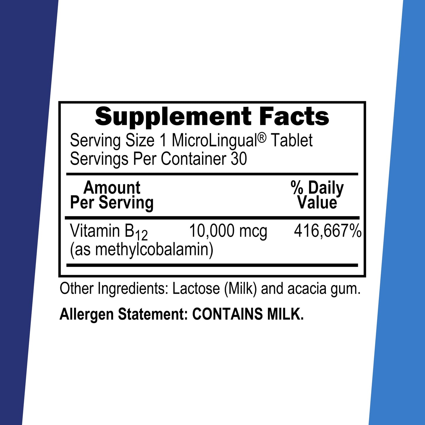 Superior Source No Shot Methylcobalamin B-12 10000 mcg Sublingual Tablets 30