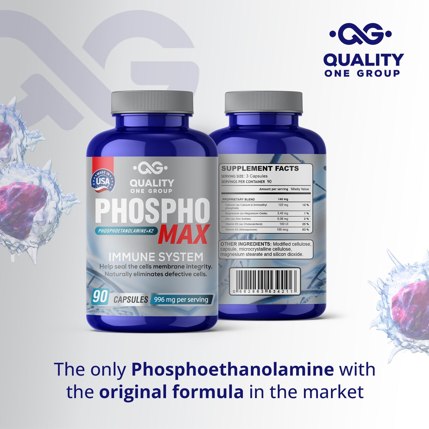 Phosphomax Fosfoetanolamina Capsules, 180 Capsules