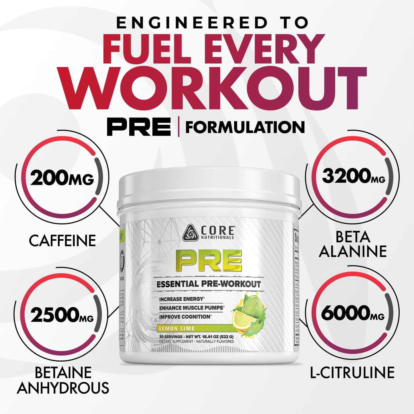 Core Nutritionals Essential Pre Workout Powder 19.2