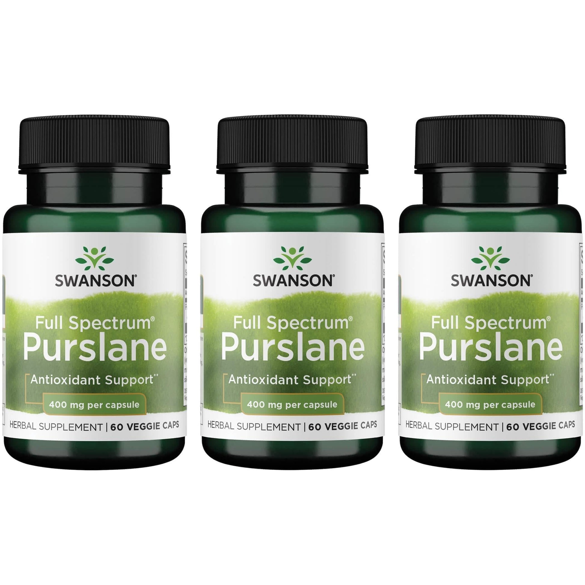 Swanson Full Spectrum Purslane 400 mg Capsules, 180 Count