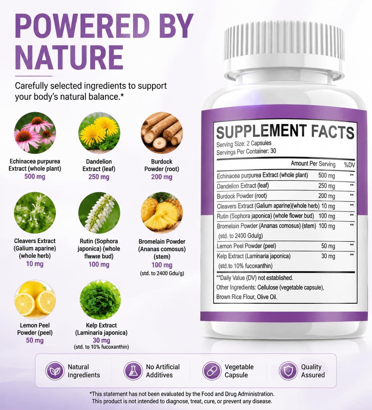 CAUDAN Lymphatic Drainage Supplement Capsule 60 Count