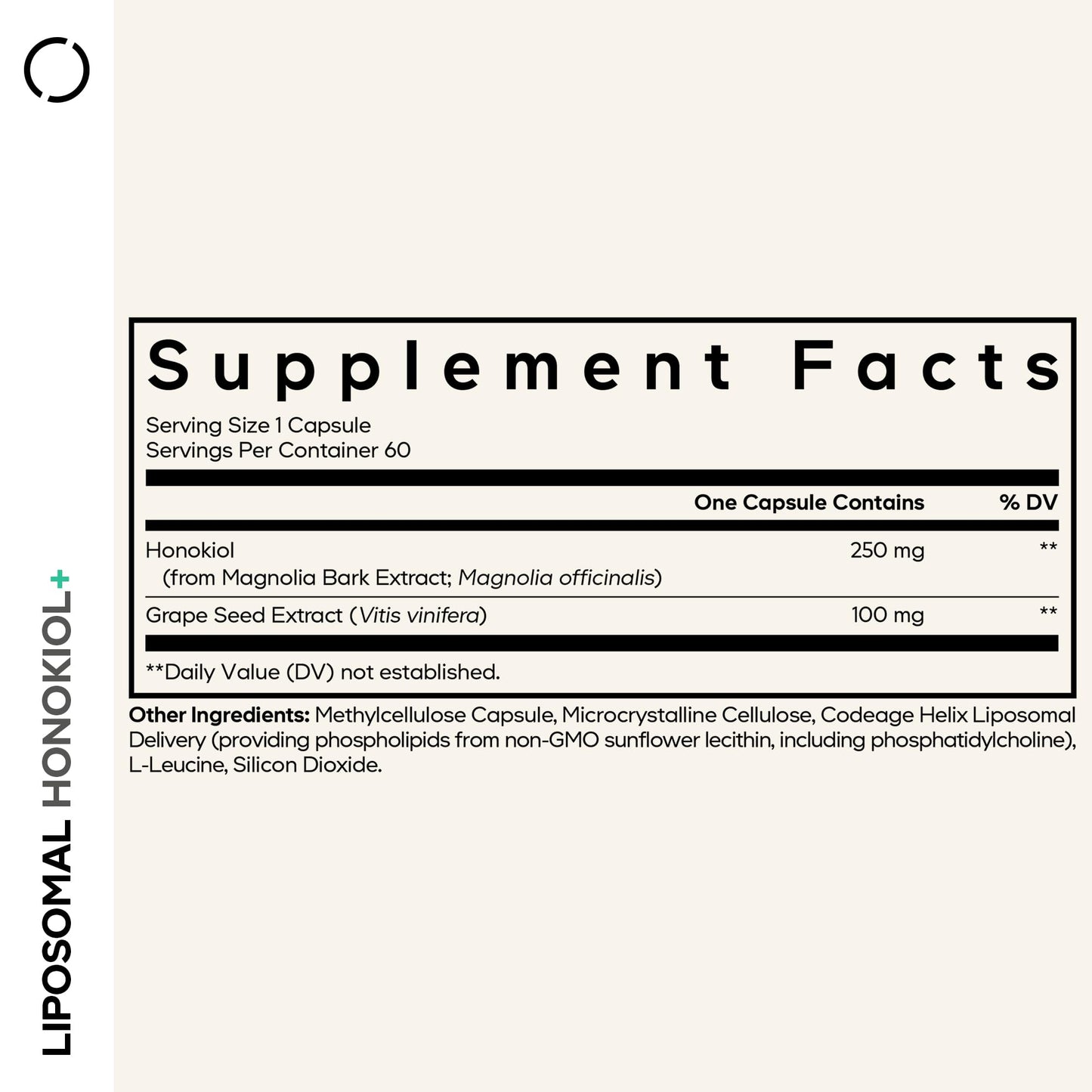 Codeage Liposomal Honokiol Supplement Magnolia Bark, 60 Capsules