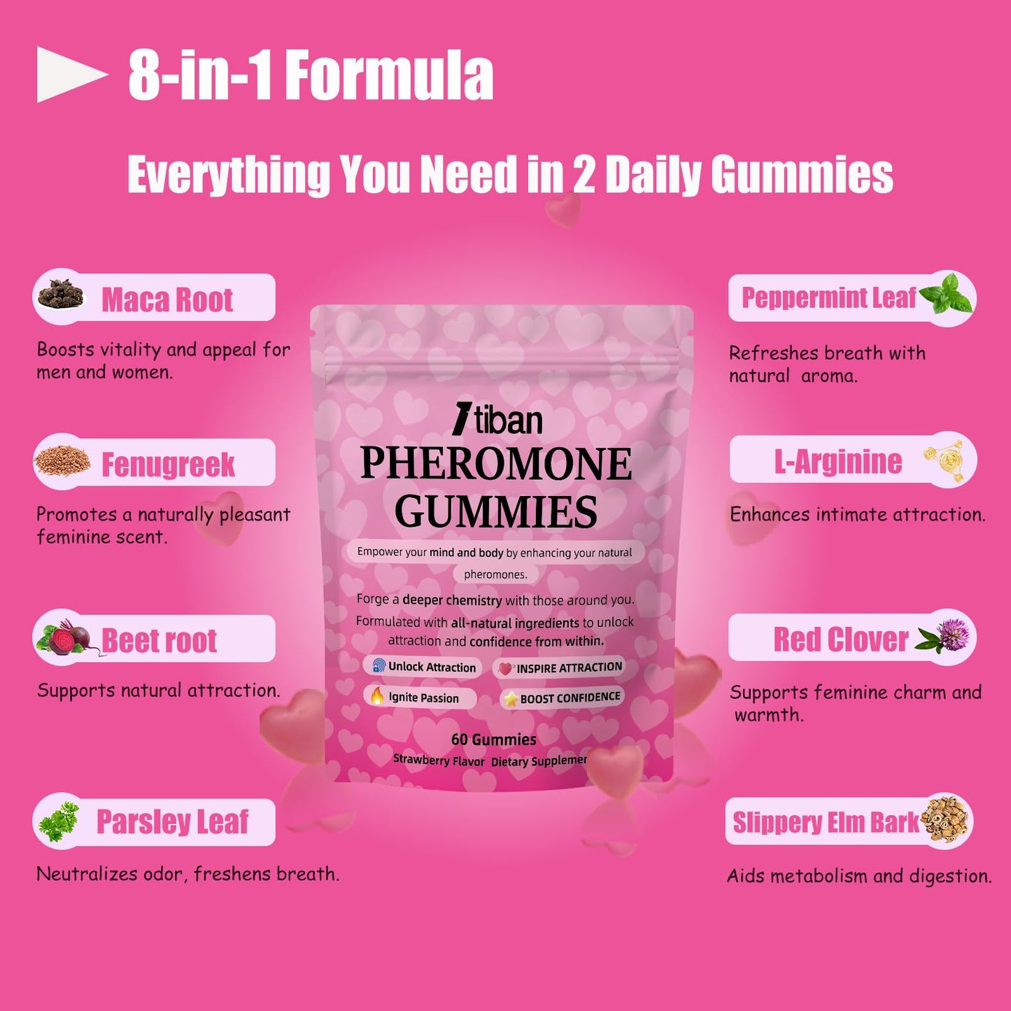 Itiban Pheromone Gummies for Her, 60 Gummies
