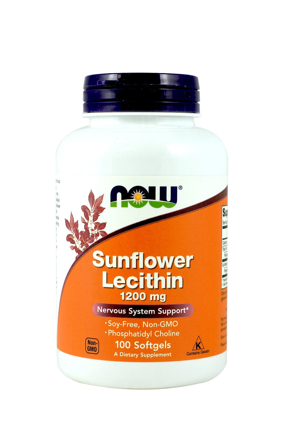 NOW Foods Sunflower Lecithin 1200 mg Softgels, 100 ct