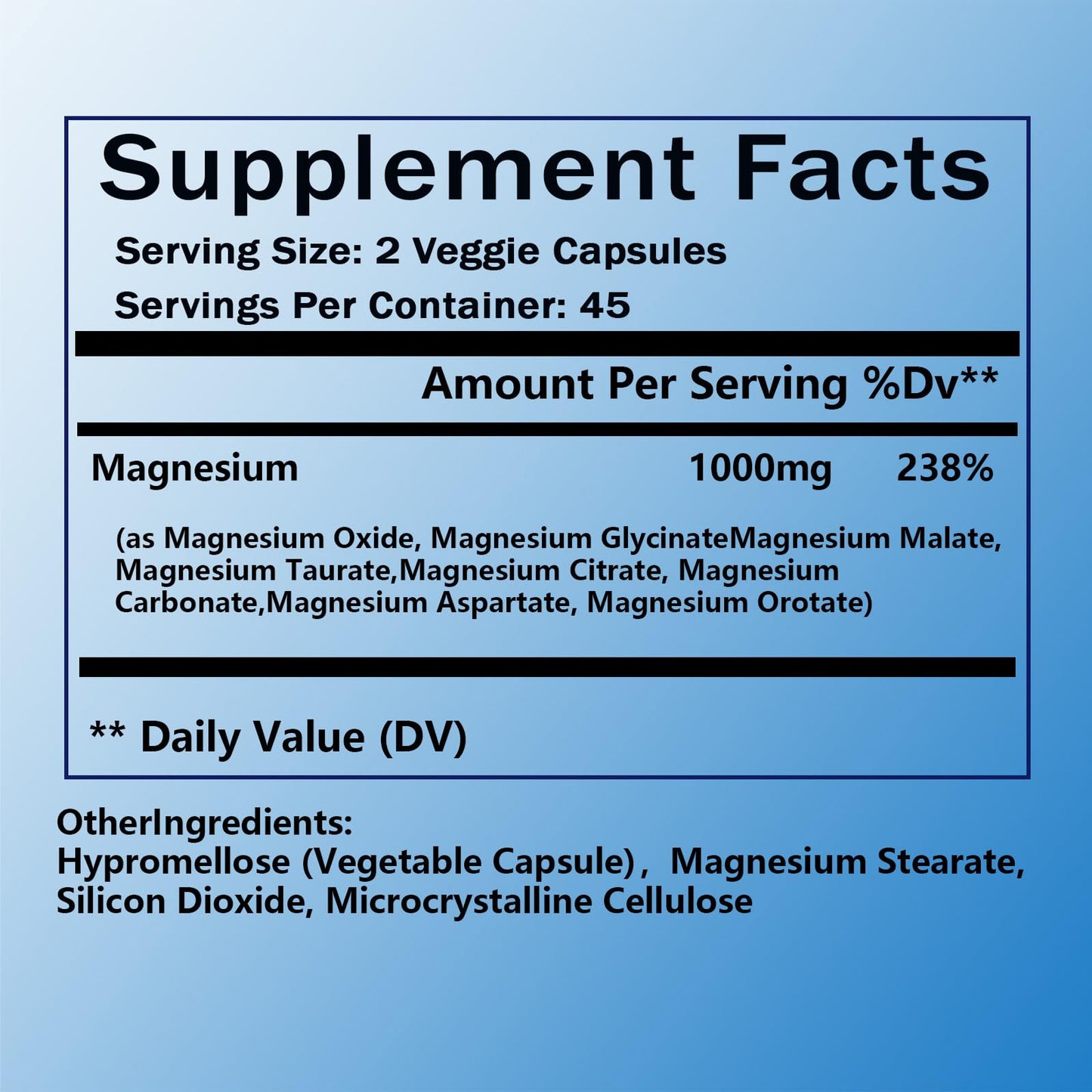 KFUKFU Magnesium Complex Supplement Capsule, 90 Capsules