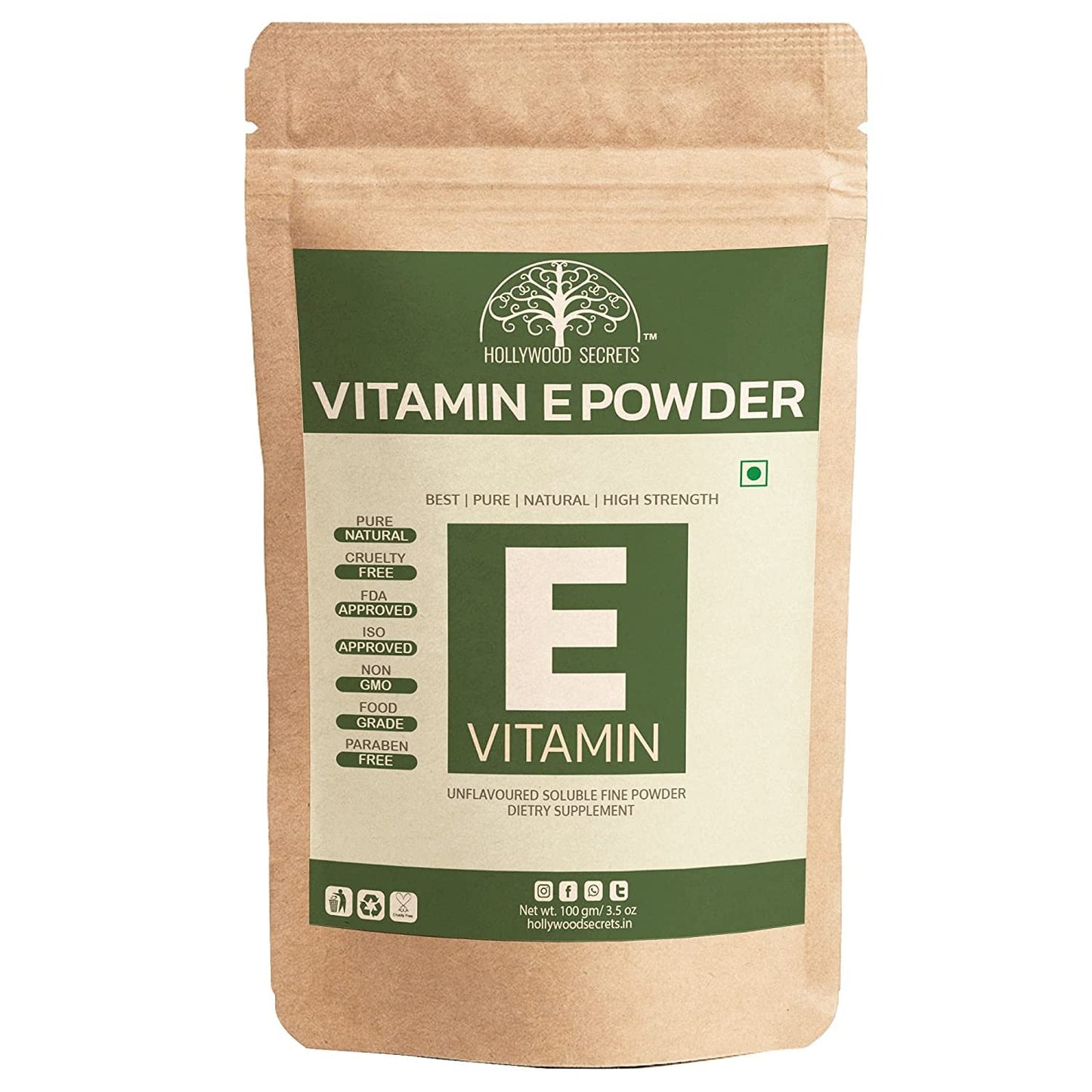 Nutranix VNZ 100% Pure Vitamin E Powder for Skin Hair (3.5274)