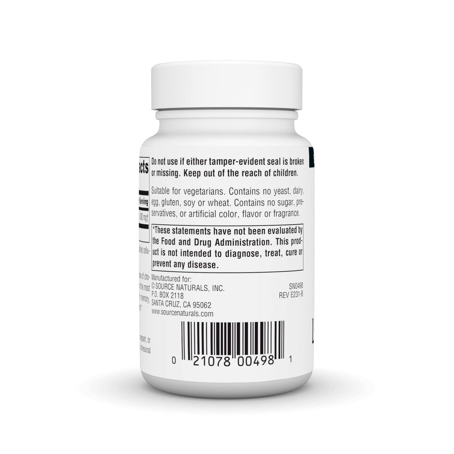 Source Naturals Acetyl L-Carnitine 500mg 30 Tablets