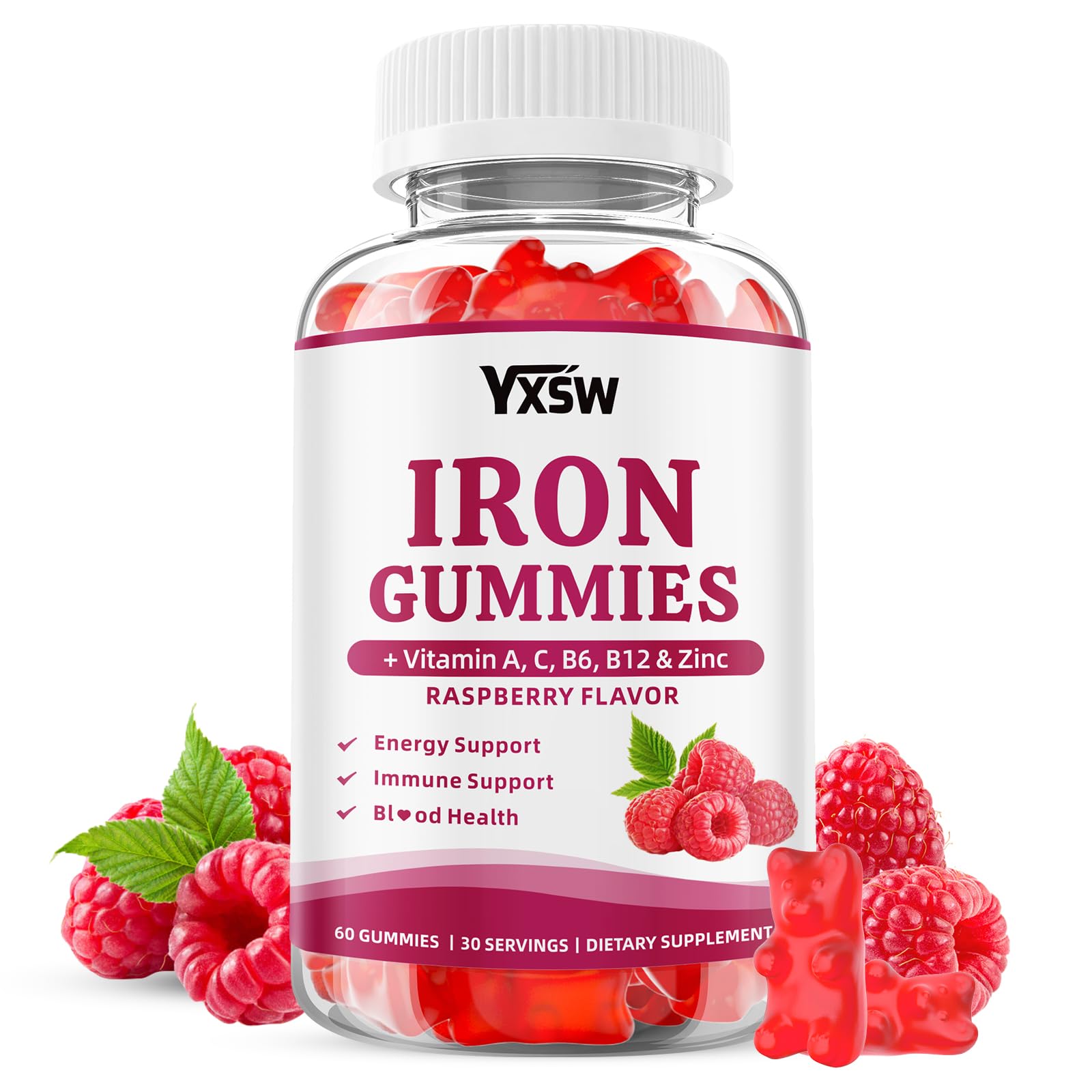 YXSW Iron Gummies Gummy 60 Count
