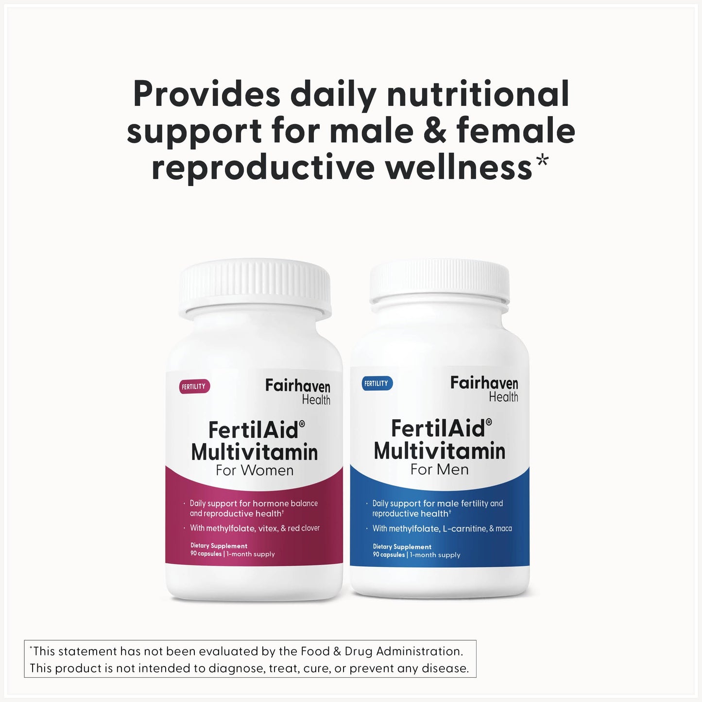 Fairhaven Health FertilAid for Men and Women Capsules 180 Count