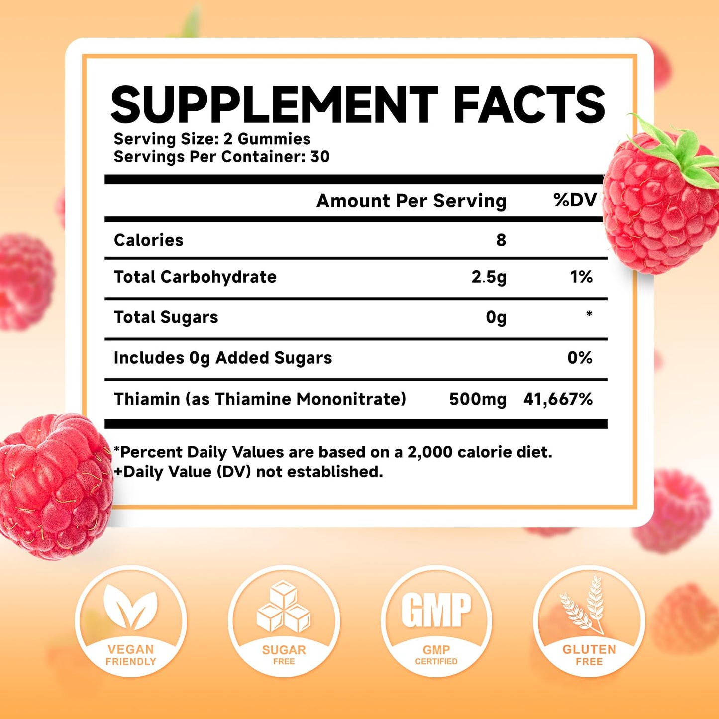MEENCCD Vitamin B1 Gummies 120 Count