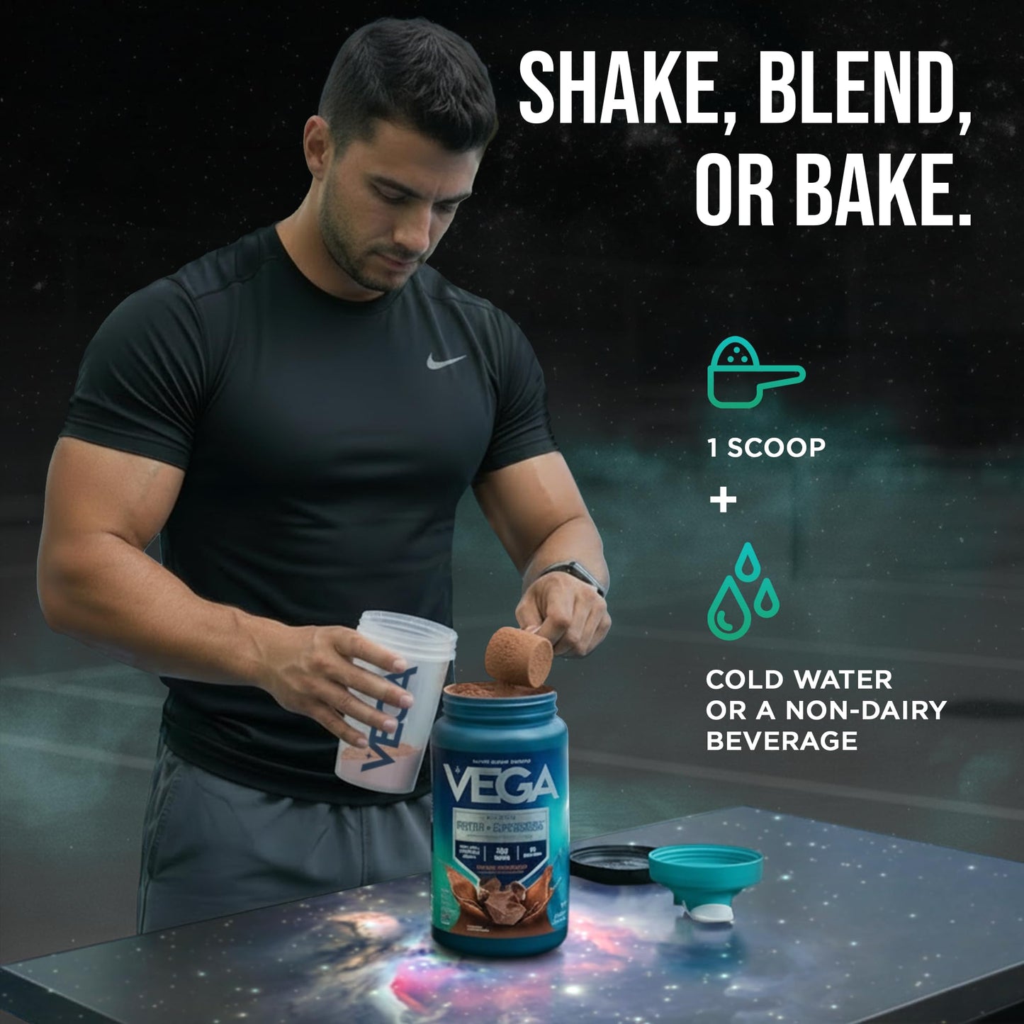 Vega Premium Protein + Supergreens Protein Powder, Chocolate, 28.8 oz (25 Servings)