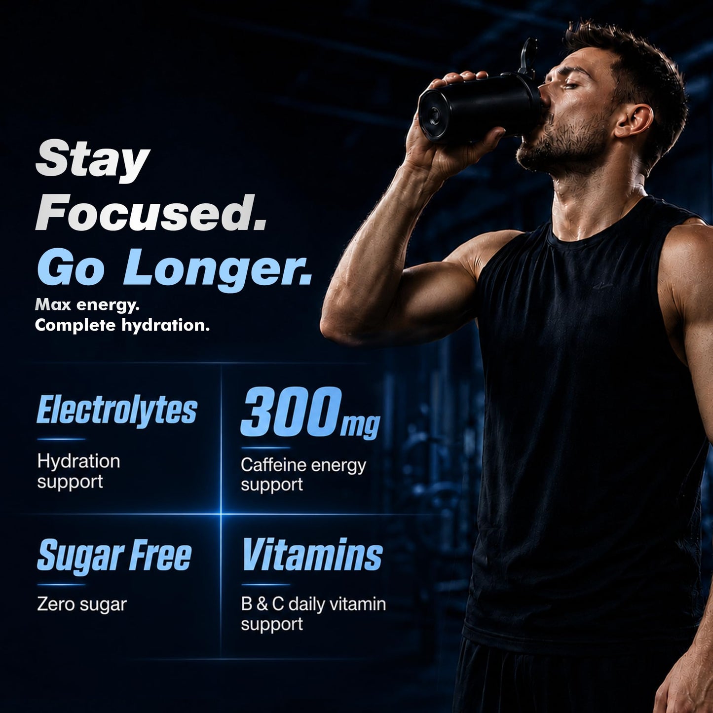 IV FLUID MAX Electrolyte Powder Packets with 300mg Caffeine, 3.5
