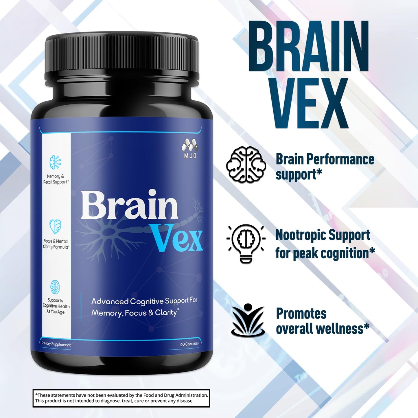 MJO Brain Vex Capsules 60 Count
