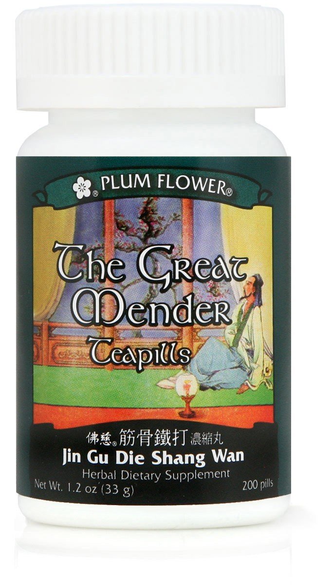 Plum Flower The Great Mender Teapills Jin Gu Die Shang Wan Tablets, 600 Tablets