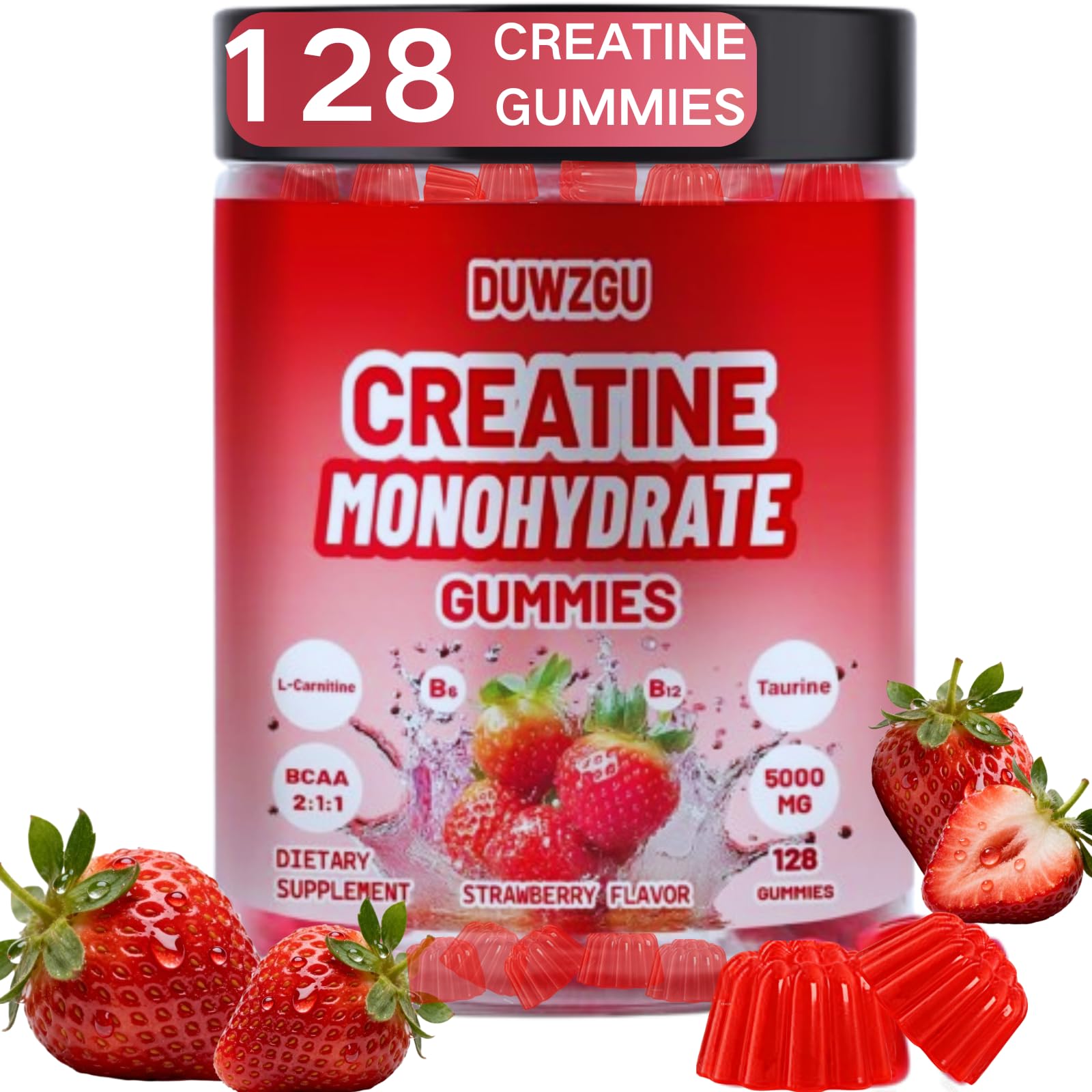 DUWZGU Creatine Monohydrate Gummies 128 Gummies