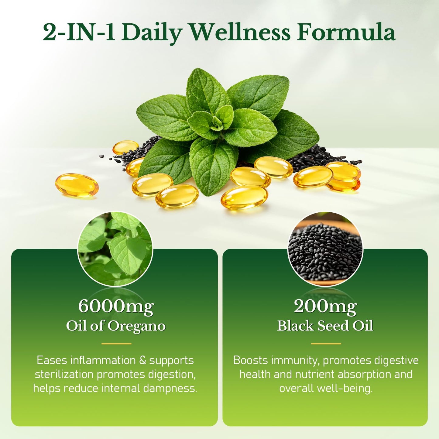 TryMee Oil of Oregano with Black Seed Oil Softgel 300 Count