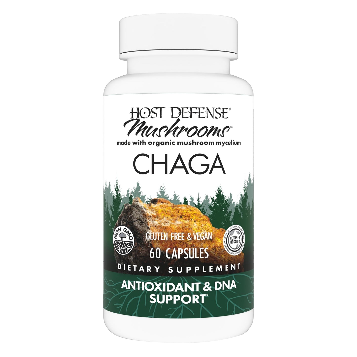 Host Defense Chaga Mushroom Capsules 60 Count