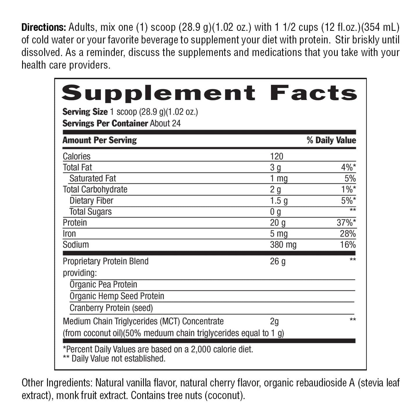Biochem Vegan Protein Powder Vanilla 24 Servings