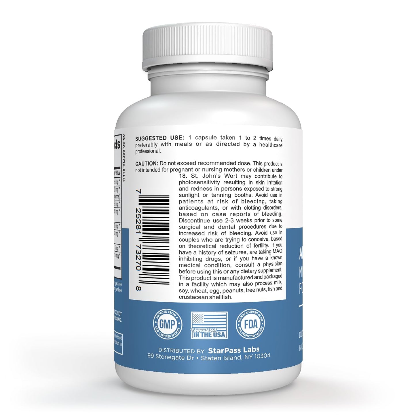 StarPass Labs Advanced Memory Formula Extreme Brain Booster Capsules 180 Count