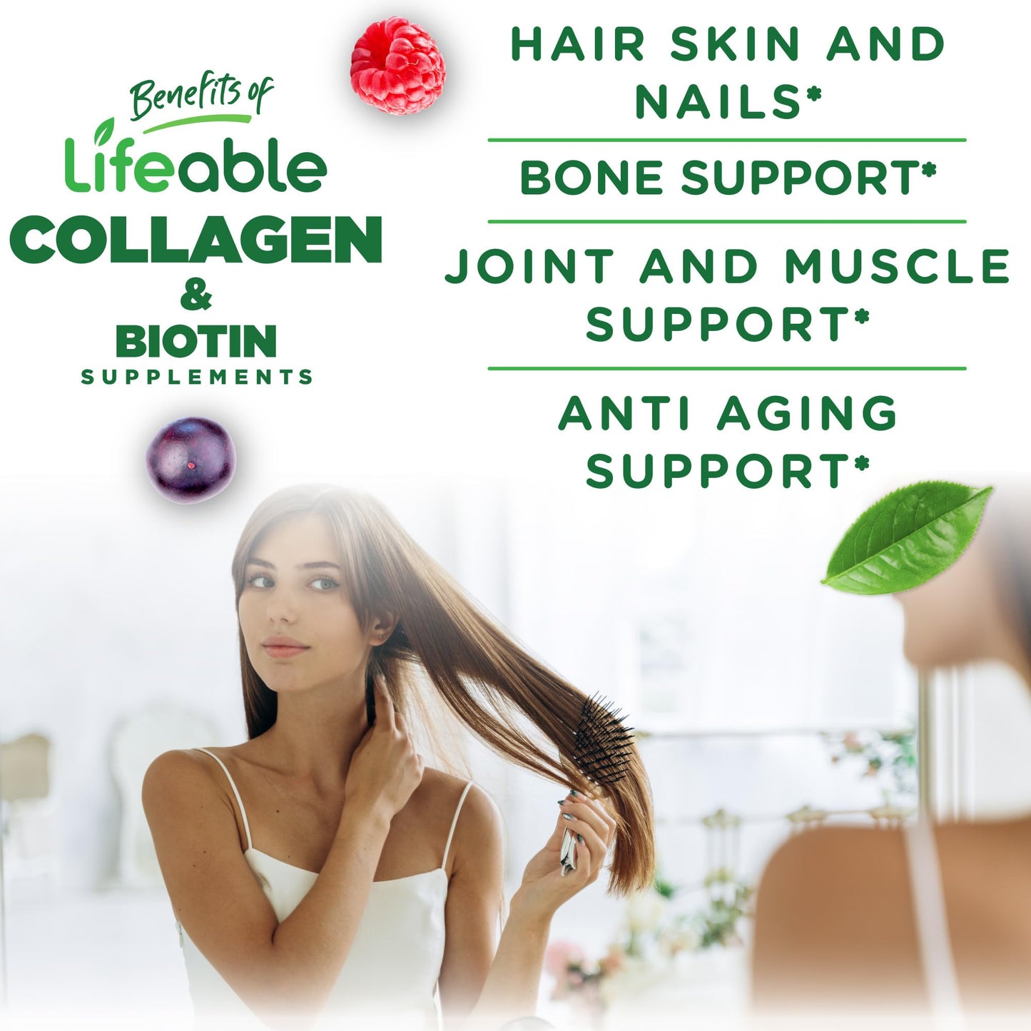 Lifeable Collagen Peptides Gummies 90 Count