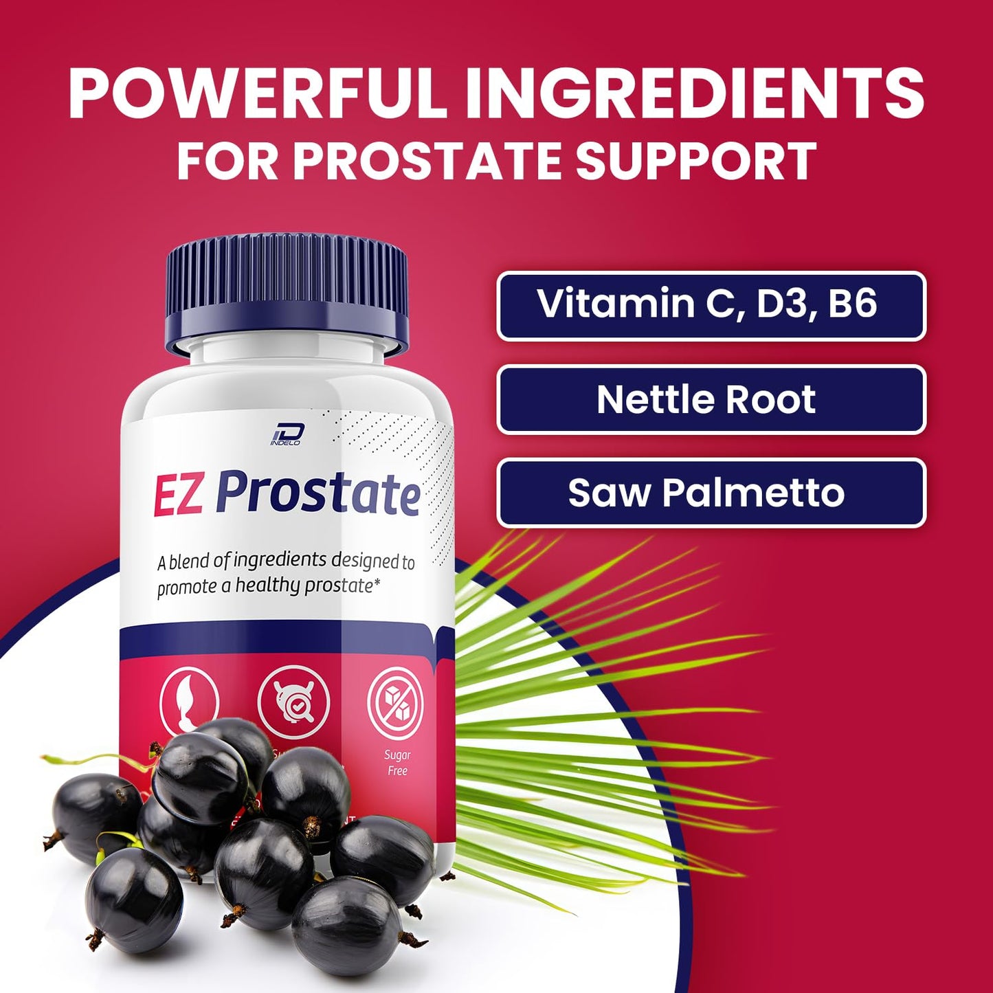 Indelo EZ Prostate Supplement for Men Capsules 120