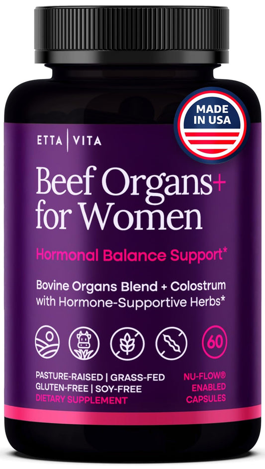 Etta Vita Primal Beef Organ Supplement for Women 60 Capsules