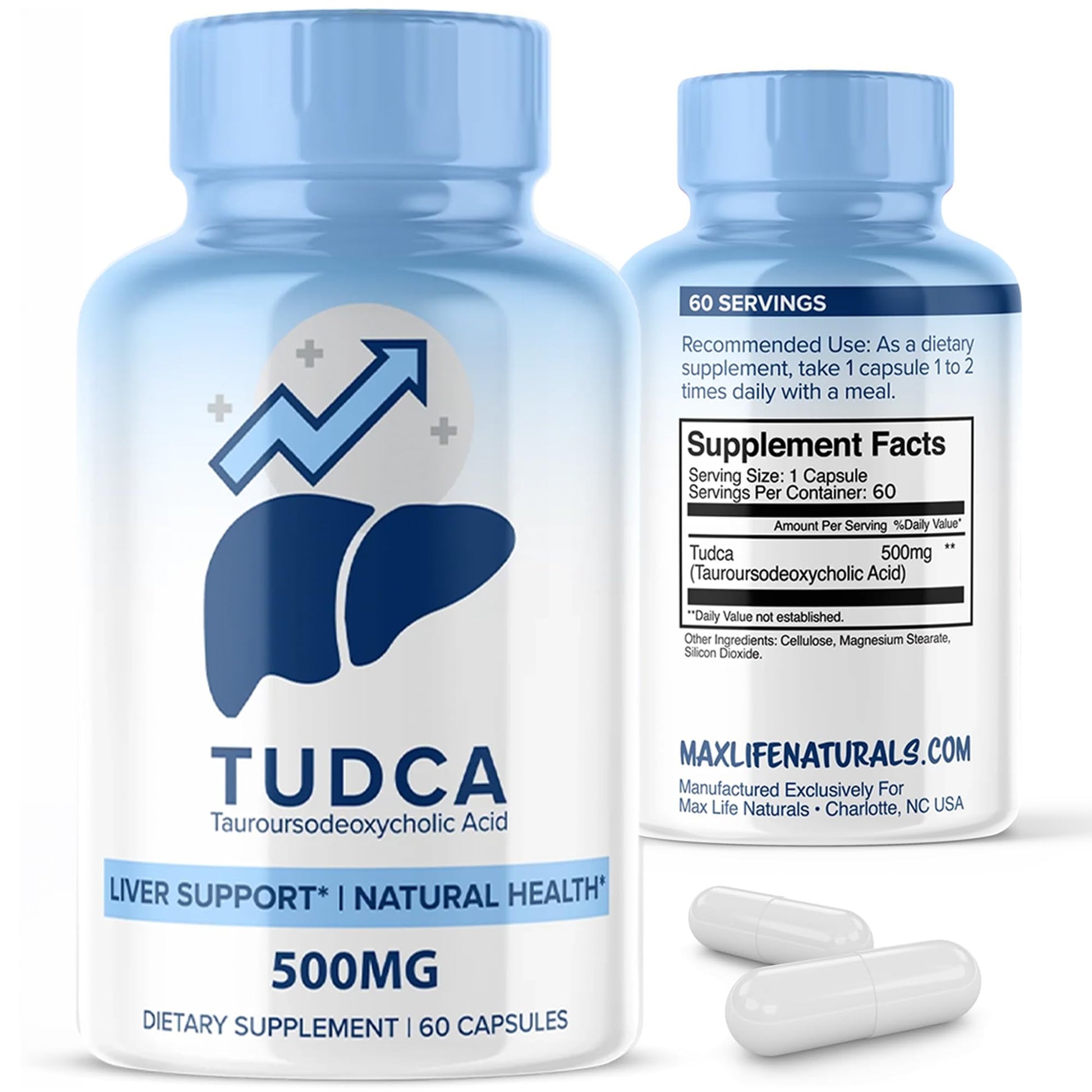 MAXLIFE NATURALS TUDCA Liver Support 500mg 60 Capsules