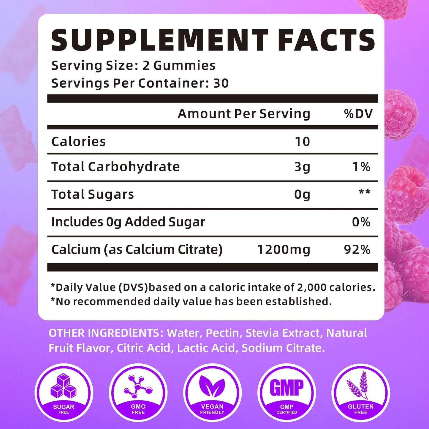 XIAAN Calcium Citrate Gummies 1200mg Gummy 120 Count