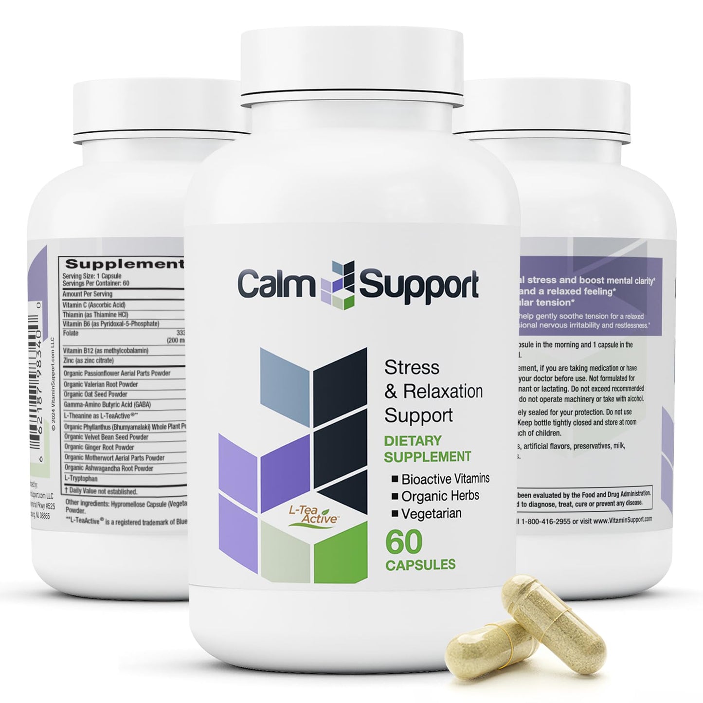 Vitamin Support CalmSupport Stress & Relaxation Support Capsules 60
