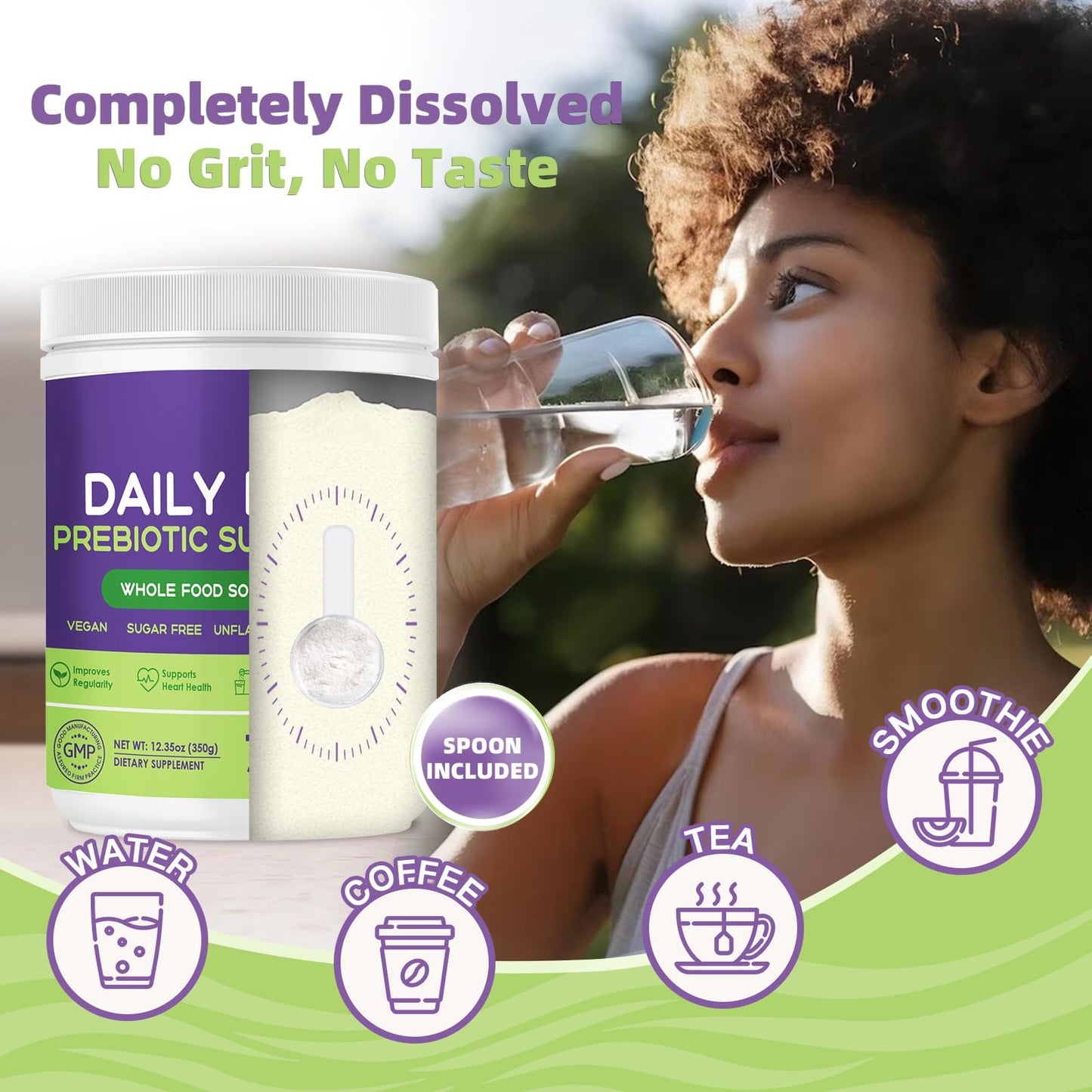NATURE TARGET Soluble Fiber Supplement Unflavored Powder, 12.35 Ounce