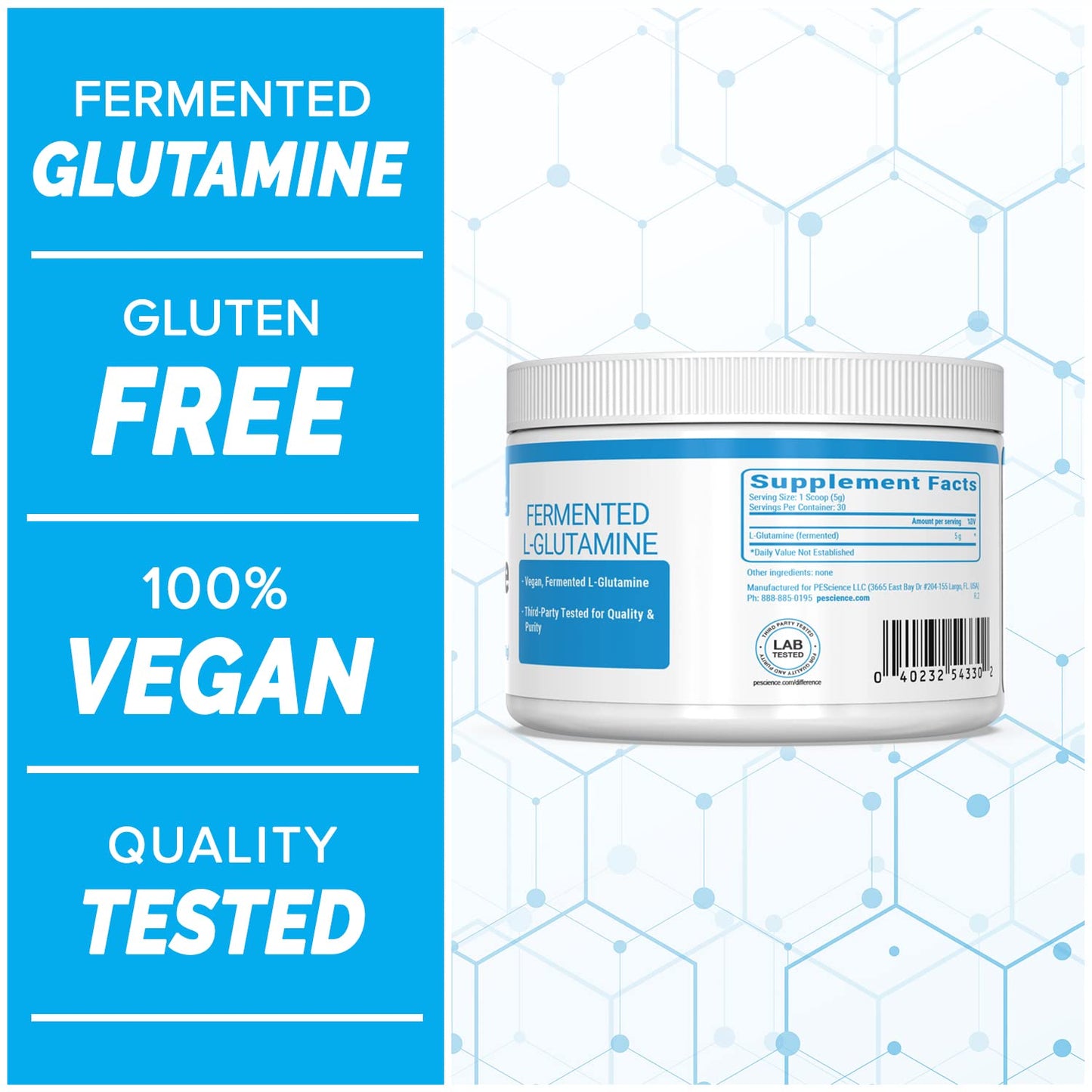 PEScience TruGlutamine Fermented L-Glutamine Powder 12.17 oz
