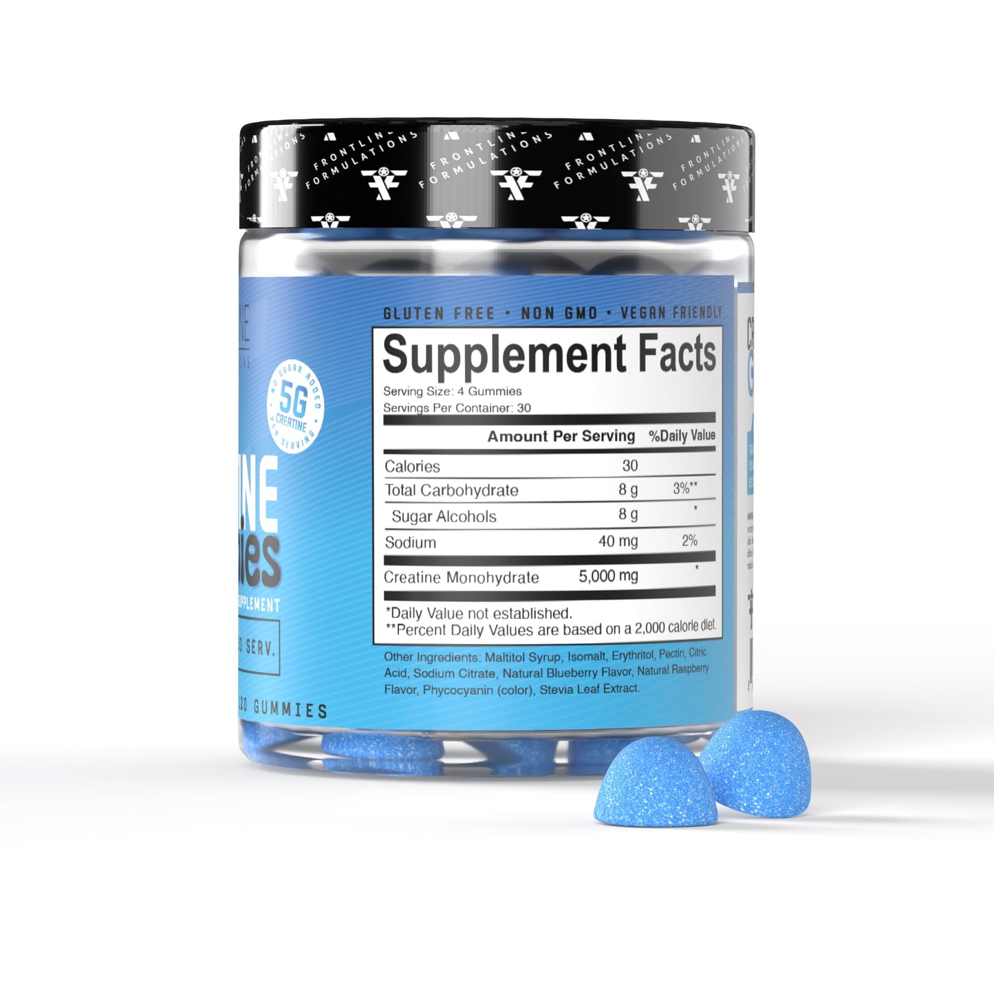 Frontline Formulations Creatine Monohydrate Gummies, 120 Gummies