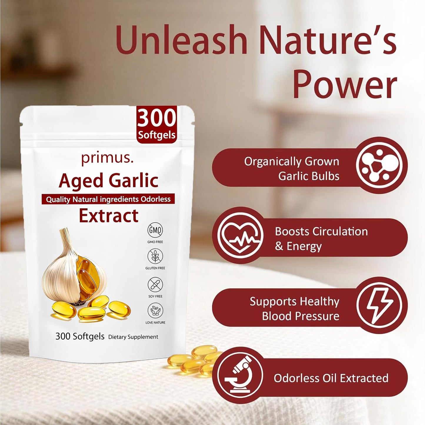 TAFUTY Aged Garlic Extract 300 Capsules