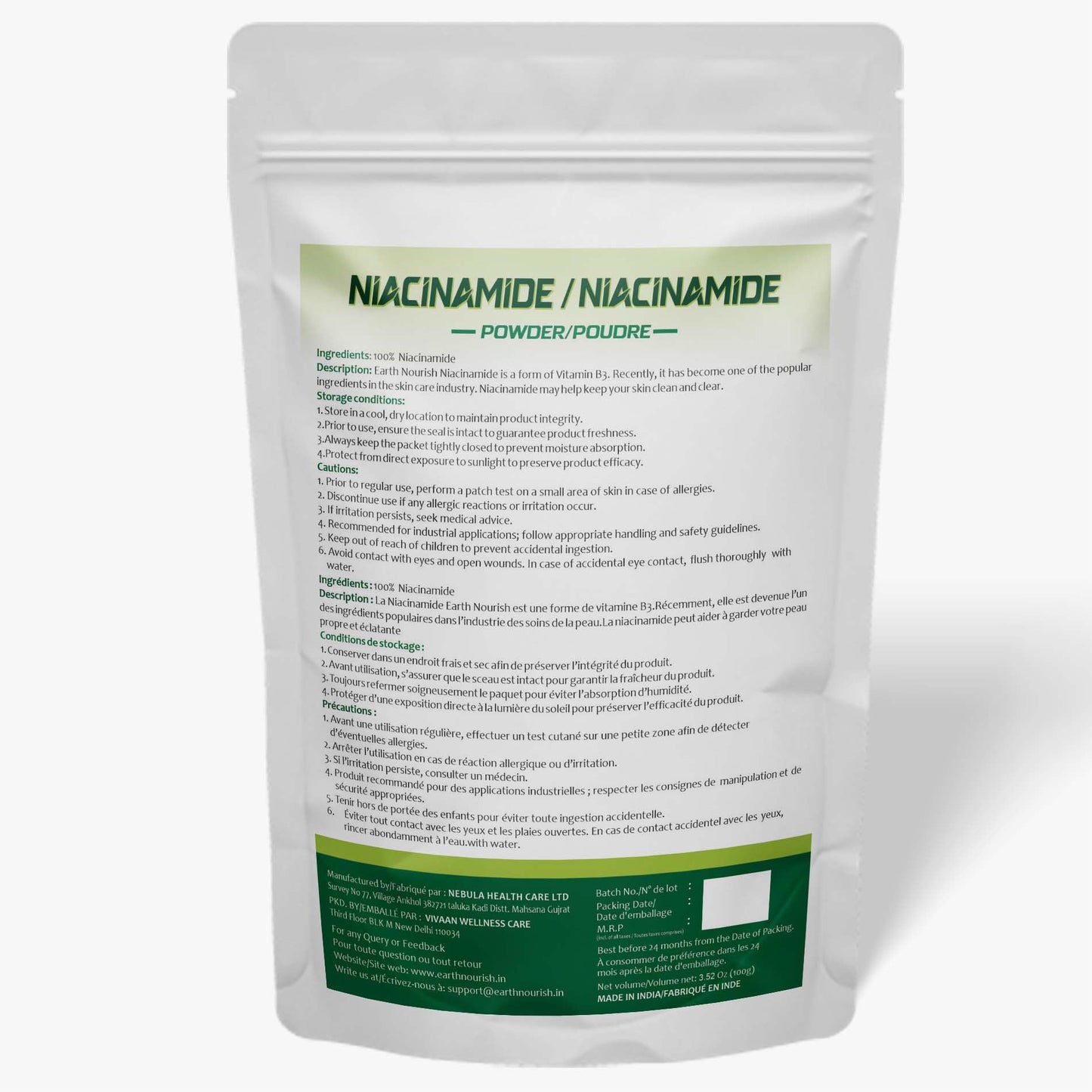 Earth Nourish Niacinamide Powder 3.52 oz